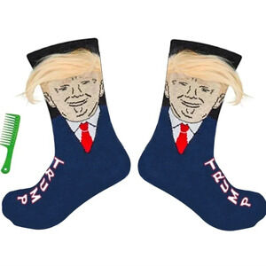 Trump funny hair gag white elephant gift political politics Republican president